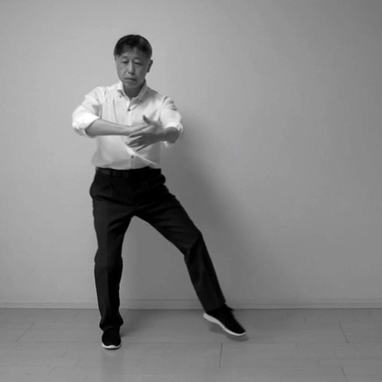 Illustration of five tai chi movements. (A) Brush Knee and Twist